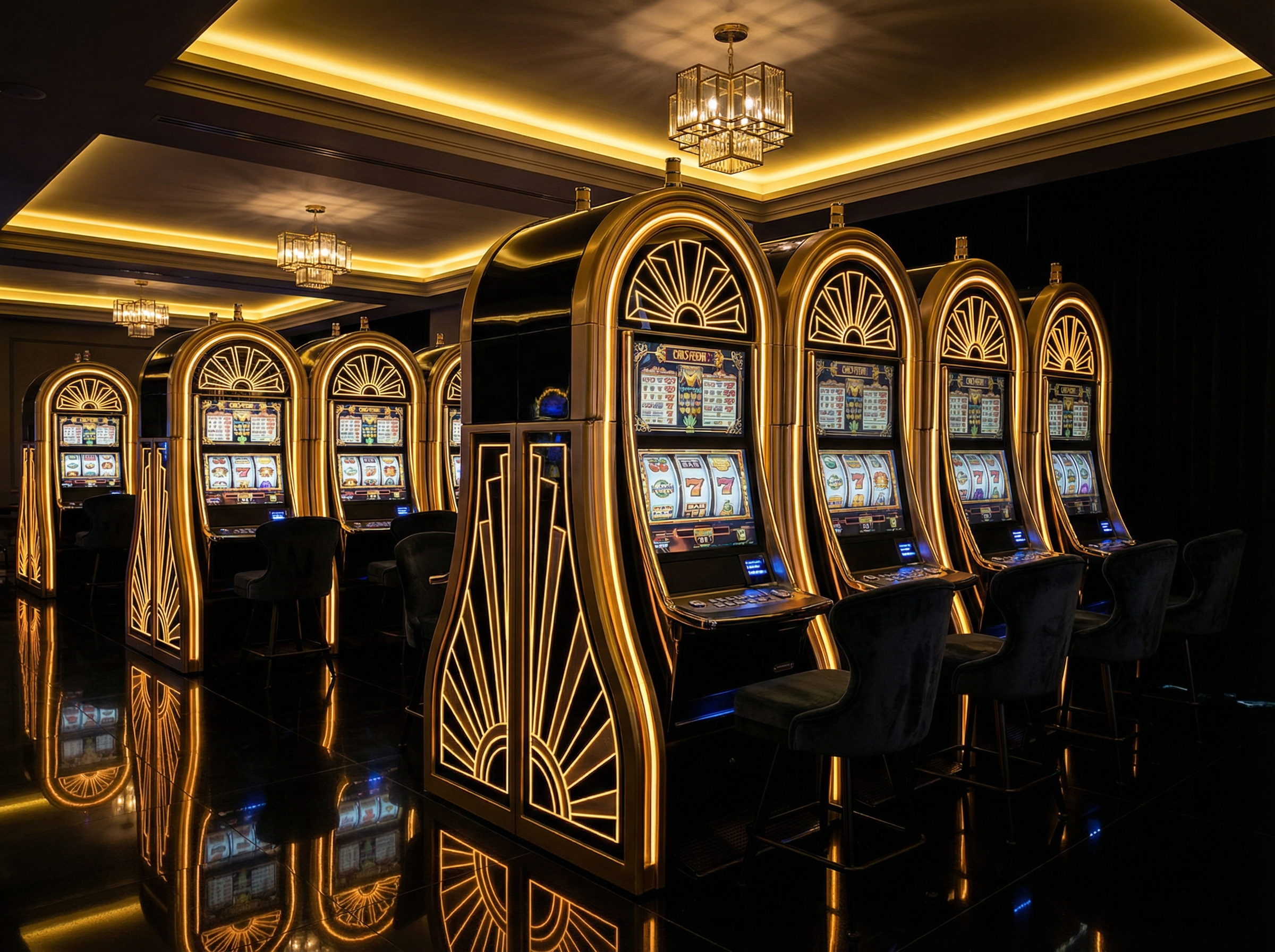 壹号娱乐 - 皇冠娱乐Art Deco风格老虎机大厅